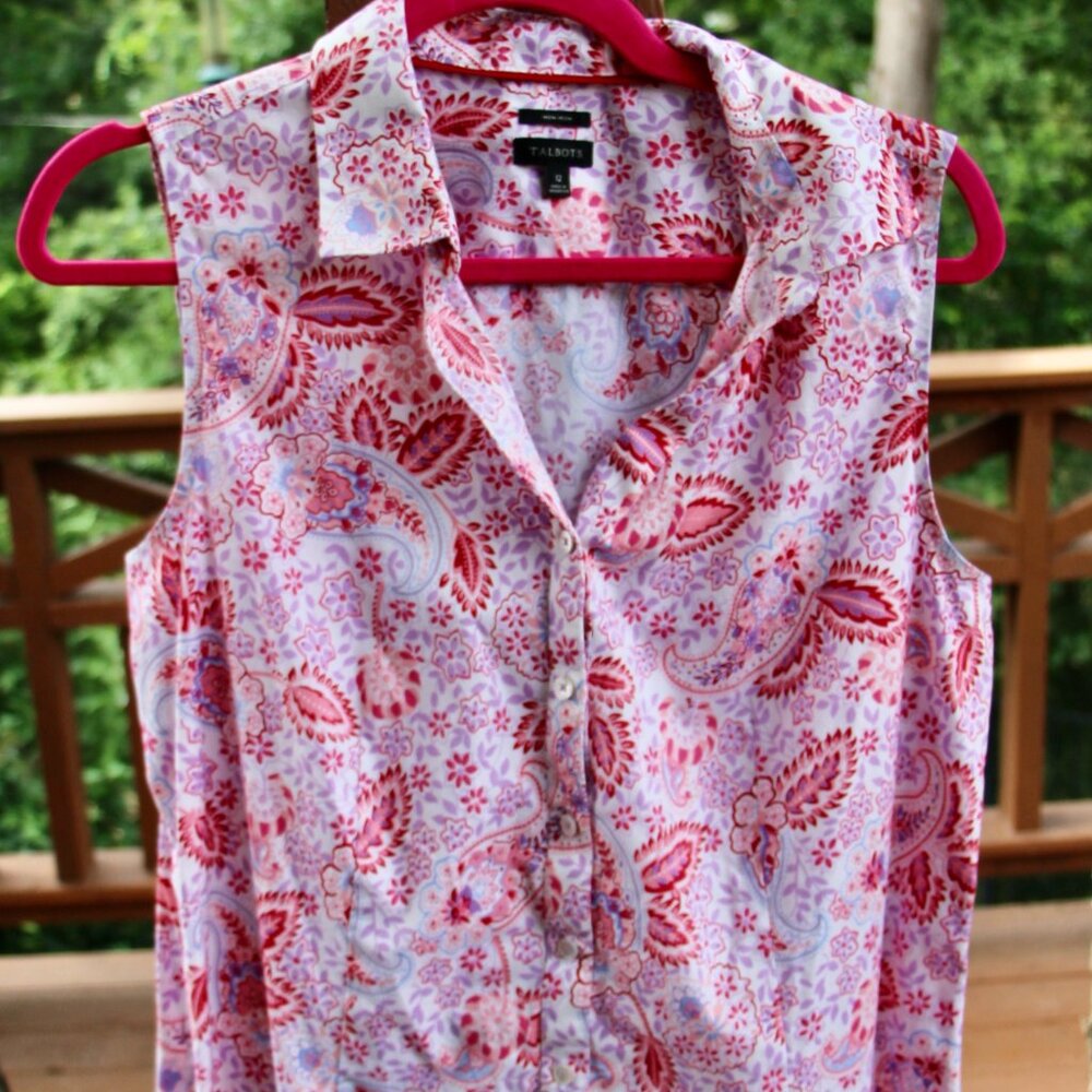 Talbots sleeveless blouse - size 12
